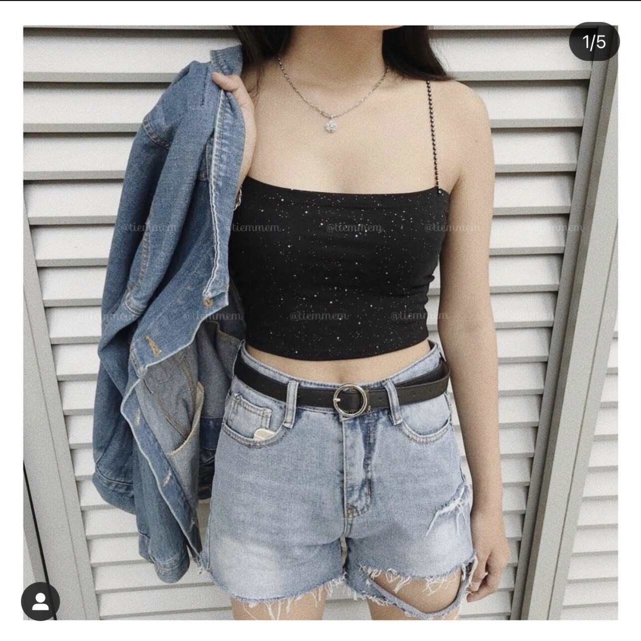 Áo Croptop Galaxy 2 Dây Ôm Body Cá Tính