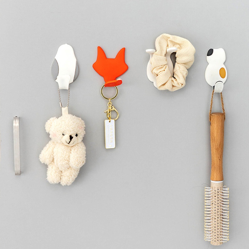 Móc Dán Tường Tự Dính Hình Thú Dễ Thương Đa Ứng Dụng