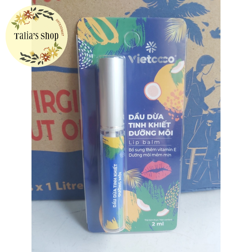 2ml - Dầu dừa tinh khiết dưỡng môi Vietcoco
