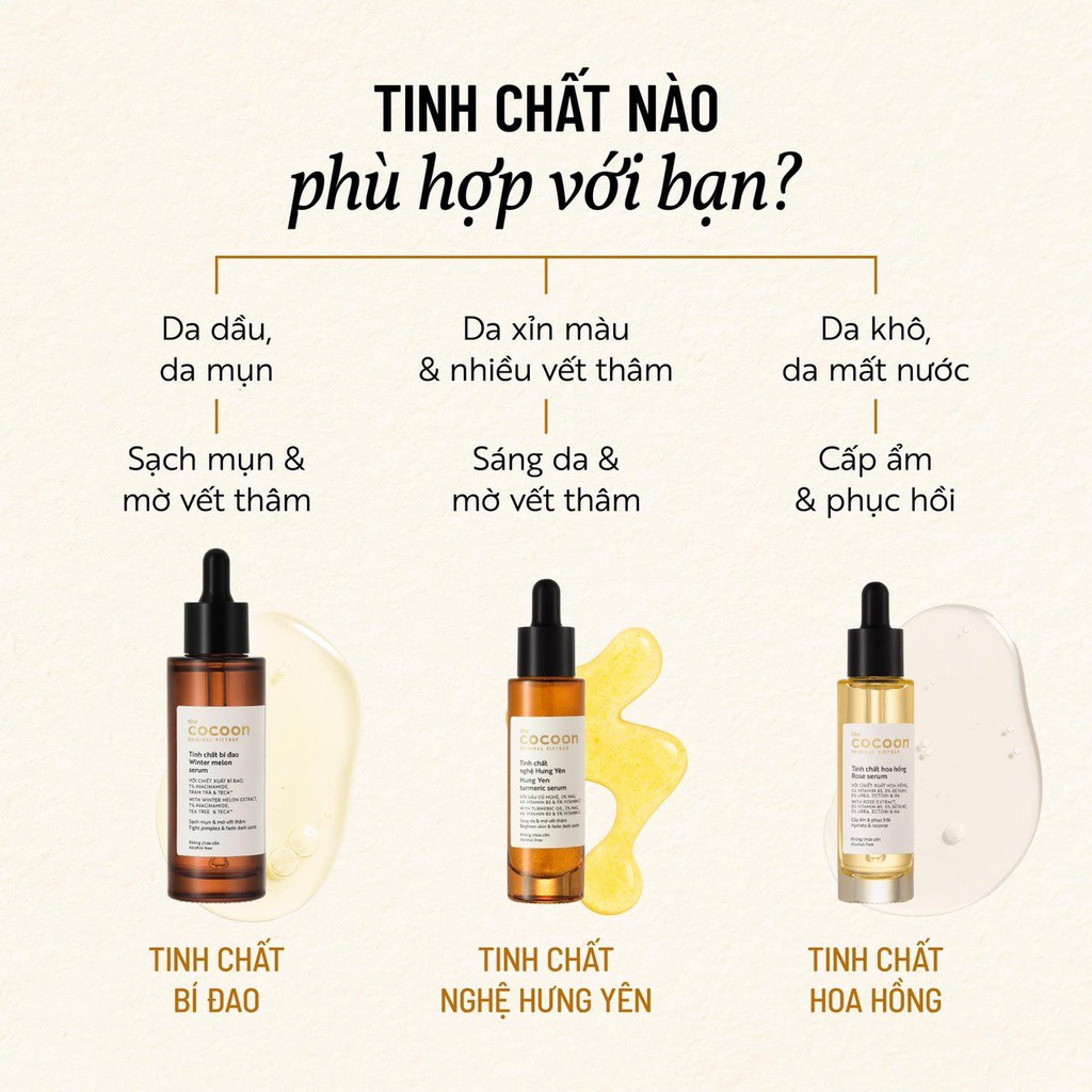 Tinh chất Nghệ Hưng Yên Cocoon giảm thâm làm sáng da 30ml