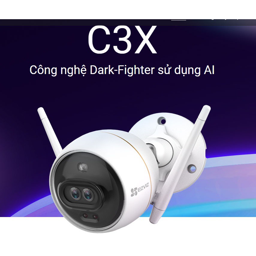 Camera IP Wifi EZVIZ C3X 2.0 Megapixel CS-CV310 1080P. Công nghệ AI - Màu ban đêm - Hàng Chính Hãng - Bảo hành 24T