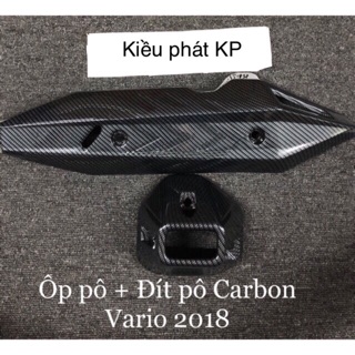 Ốp pô vario cacbon kèm chụp đít pô 2018-2019
