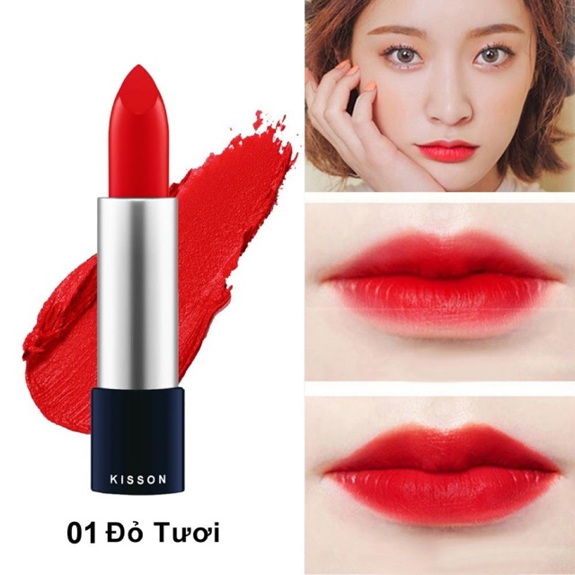 [Chính hãng] Son lì thiên nhiên dạng thỏi KISSON matte lipstick