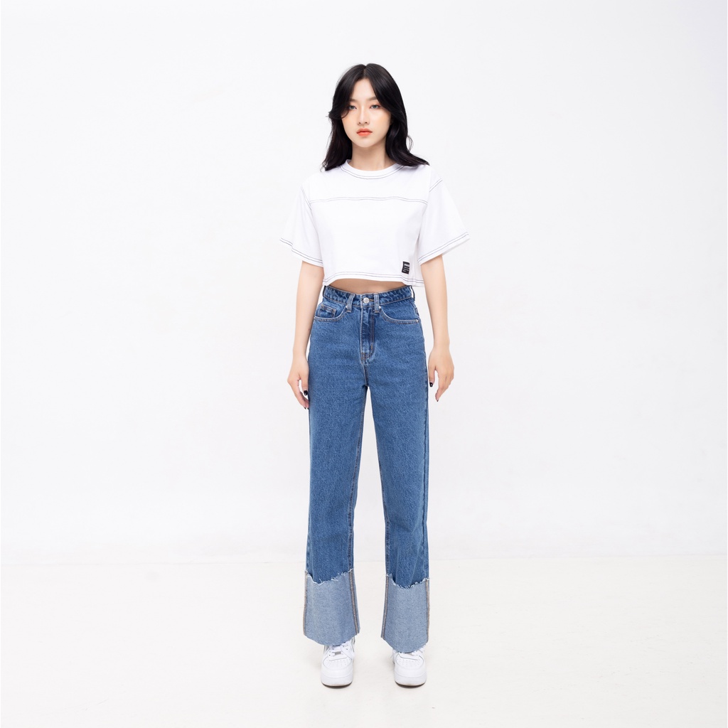 Quần Jeans Nữ Form Suông Feller