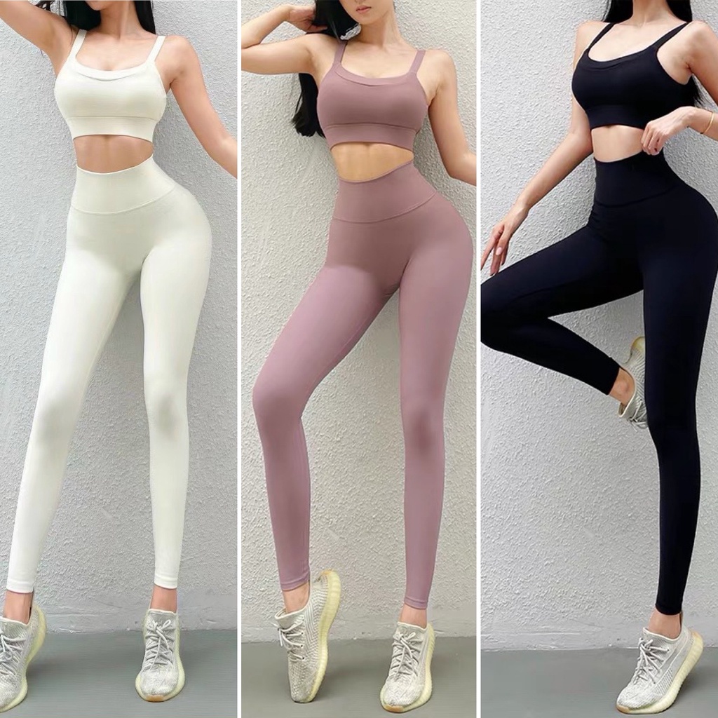 Bộ Tập Gym Yoga Nữ Naqi 602 Bra Cài Sau Cao Cấp, Vải Thun Gân Co Dãn Tốt