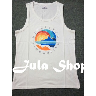 Áo ba lỗ nam màu trắng Hollister