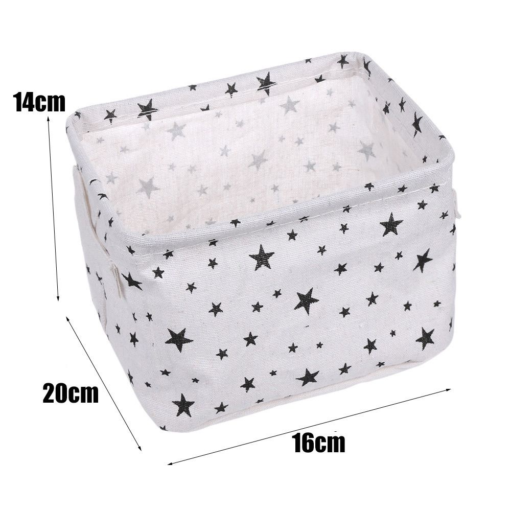 Hộp đựng đồ bằng vải linen cotton có thể gấp gọn tiện dụng cho gia đình