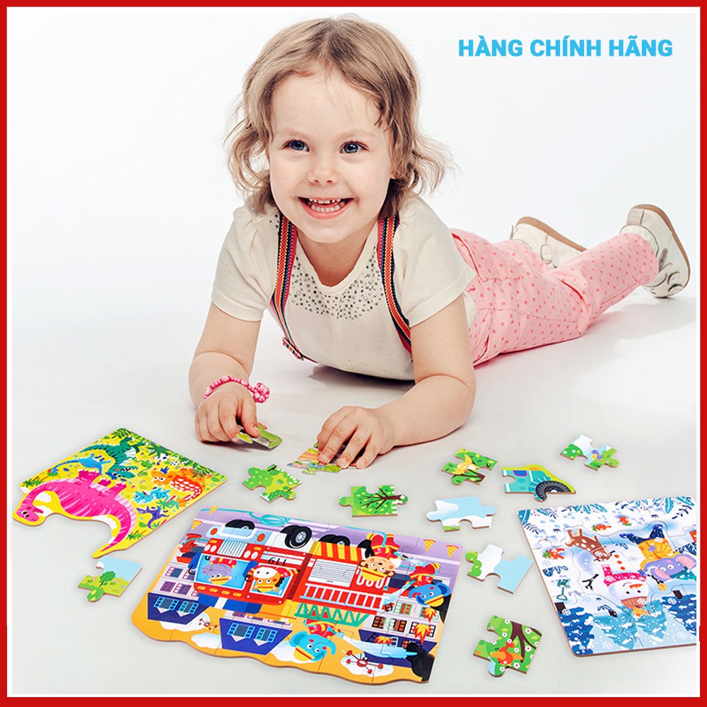 [HÀNG LOẠI 1] Set 4 Hộp xếp hình 4 cấp độ 12-24-36-48 Miếng Ghép!