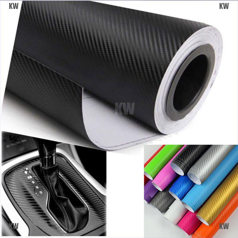 <KW> 3D Carbon Fiber Matte Vinyl Film Car Sheet Wrap Roll Sticker Decor Multi Sizes