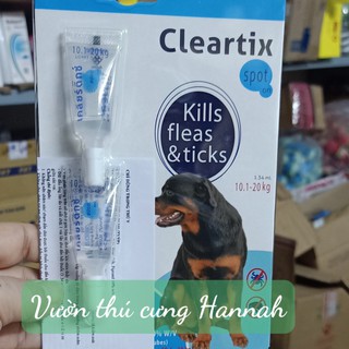 CLEARTIX VE, BỌ CHÉT CHÓ (Từ 10 ~ 20kg) 2 tuyp/1 vỉ