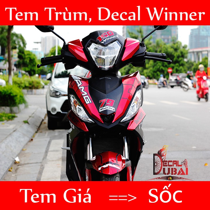 Tem Trùm Winner 150 AMG 79 Đen nhám Hồng( mẫu mới )