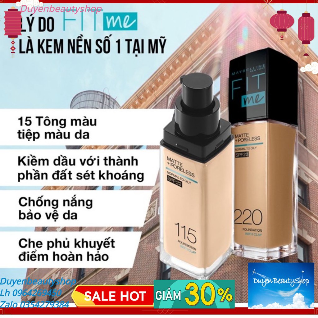 Kem Nền Kiềm Dầu Fit Me Maybelline  30ml