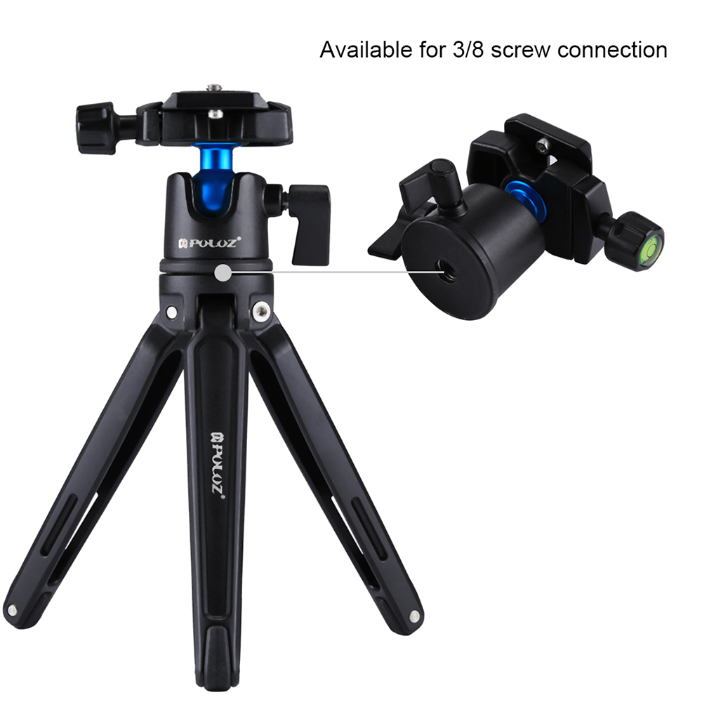 Giá đỡ ba chân Mini bằng hợp kim nhôm 11lbs chịu lực tốt có thể điều chỉnh cho Canon Nikon Sony DSLR For iPhone X 8 7s Plus Phone Gopro 6 5 4