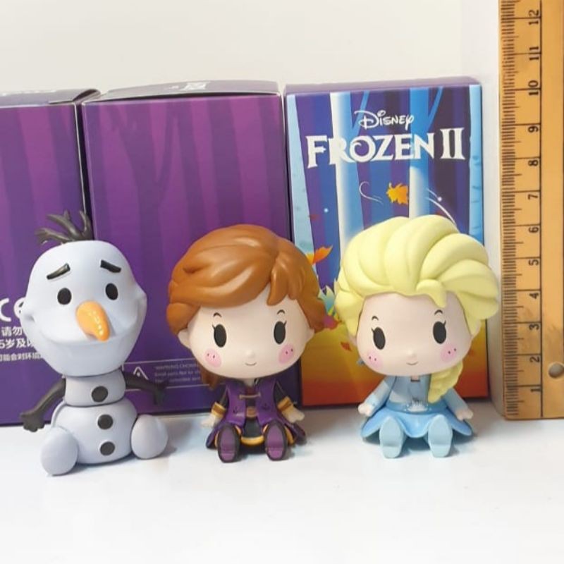 Set 3 Mô Hình Nhân Vật Elsa Và Anna Olaf Chibi Trang Trí Bánh