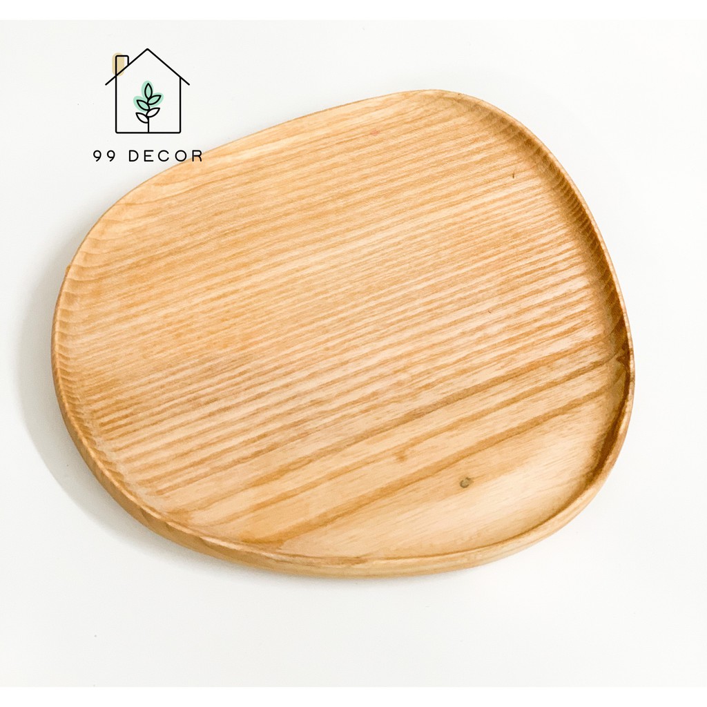 Bộ 2 Khay Gỗ Lệch Gỗ Tần Bì - Khay Sỏi- Khay Gỗ Decor - Wooden Tray