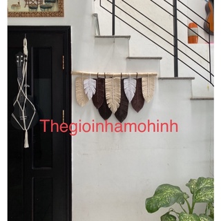Mành lá macrame ( có phun keo định hình form lá)