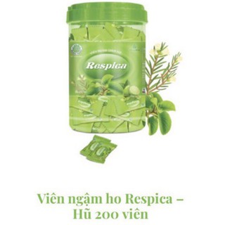 kẹo Respica – Hộp 200 viên Hỗ trợ thông cổ làm dịu cơn ho, giảm đau rát họng, khàn tiếng. cho trẻ từ 6 tuổi trở lên