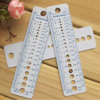 Thước đo kim đan len và sợi len,đơn vị inch và mm