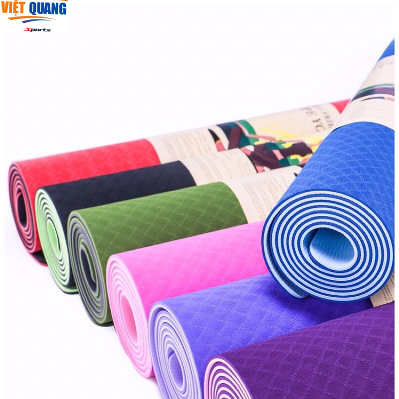 Thảm Tập Yoga TPE 6mm 2 Lớp + Tặng Kèm Túi