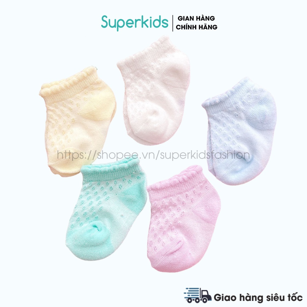 Tất lưới thông hơi nhiều màu cho bé sơ sinh- 2 tuổi PK11
