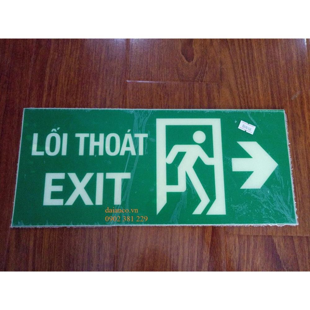 Biển báo dạ quang UV thoát hiểm exit dán tường - nhiều mẫu