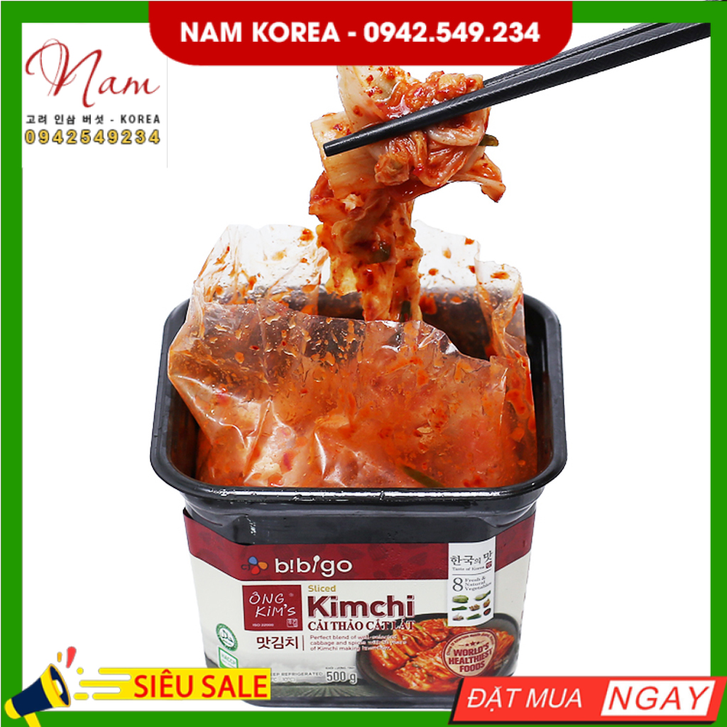 Kimchi Hàn Quốc Kim chi cải thảo Bibigo Ông Kim's 500gr