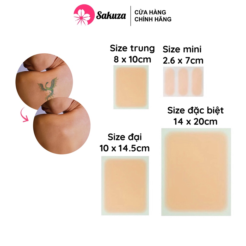 Miếng dán che hình xăm đậm màu Sakuza 3 màu da A1003