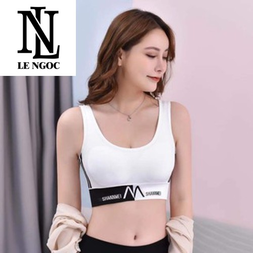 Áo bra, Bra thể thao phối sọc dáng croptop chất thun dệt thấm hút mồ hôi- LN38- Lê Ngọc Fashion | BigBuy360 - bigbuy360.vn