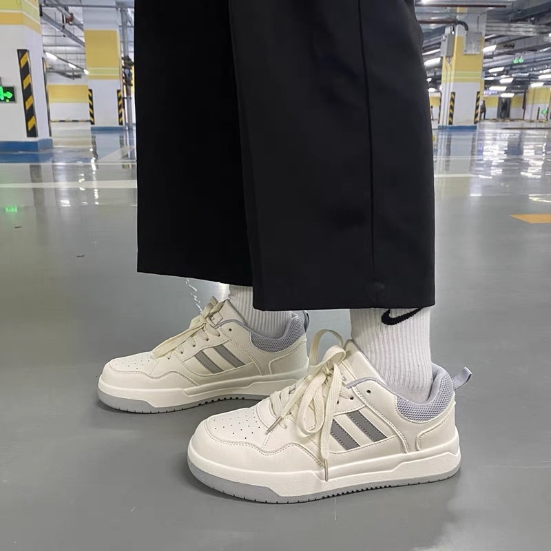 GIÀY SNEAKER BE VIỀN XANH XÁM LOẠI ( VẠCH XÁM CÓ PHẢN QUANG)