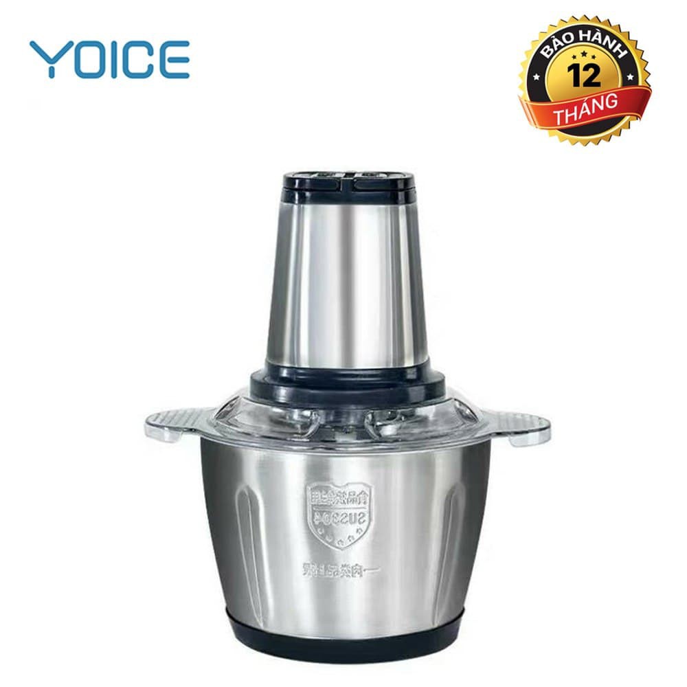 Máy xay sinh tố ,máy xay đa năng cối Inox YOICE 4 Lưỡi dao siêu sắc dung tích 2 lít - Máy Xay Tỏi Ớt Bảo Hành 6 Tháng