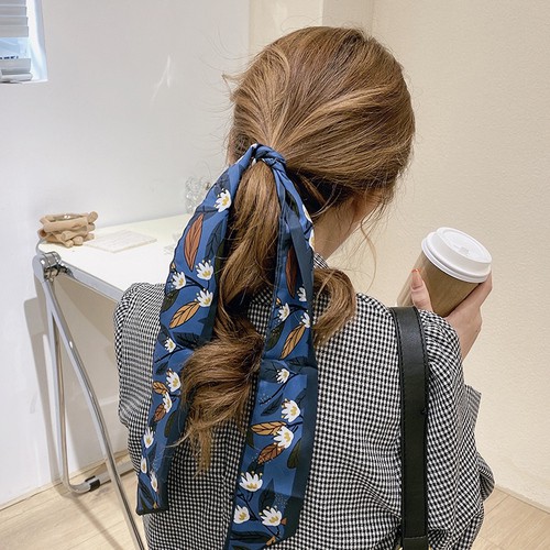 Dây Buộc Tóc Đính Nơ Ruy Băng Thời Trang Hàn Quốc Độc Đáo Cho Nữ