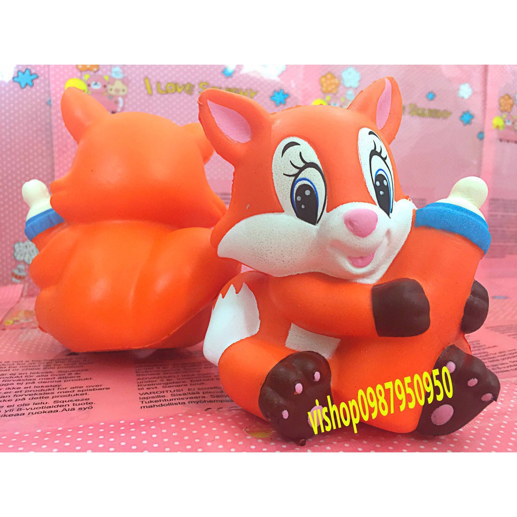 SQUISHY CÁO ÔM BÌNH SỮA