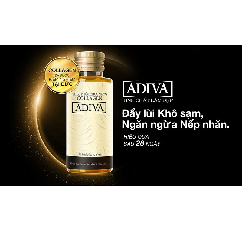 (CHÍNH HÃNG) 01 Hộp Collagen ADIVA NƯỚC 14 lọ/hộp | Thế Giới Skin Care