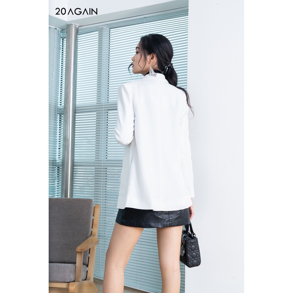 [Mã FAMALLT5 giảm 15% đơn 150k] Áo vest ngắn trên cạp hai hàng cúc 20AGAIN VDA1055 | BigBuy360 - bigbuy360.vn