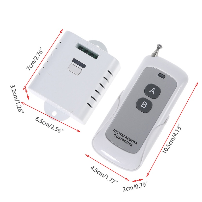 Bộ Công Tắc Đèn Điều Khiển Từ Xa Không Dây Chống Nước 500m Rf
