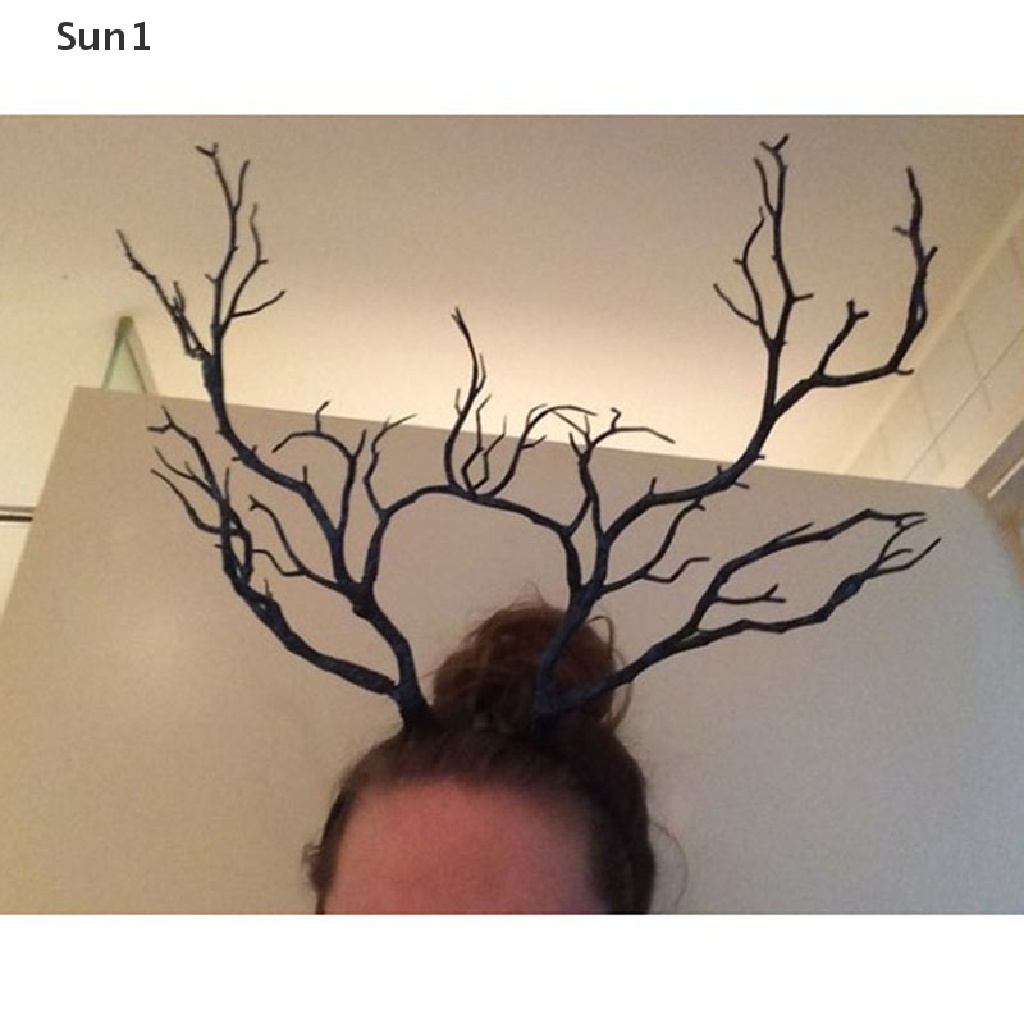 Sun1 &gt; Băng Đô Cài Tóc Hình Nhánh Cây / Tuần Lộc / Cây Thông Dụng Cụ Làm Đẹp Chất Lượng Cao