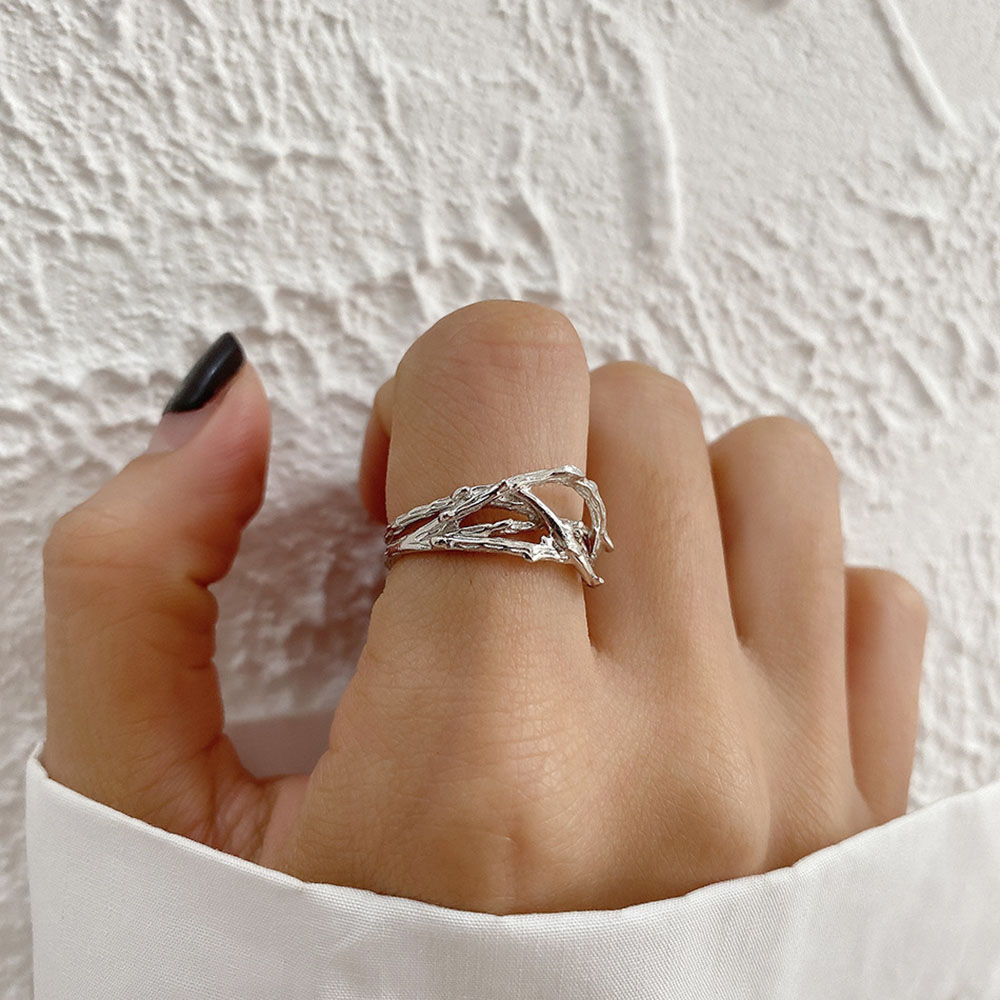 Nhẫn Hình Cây Tre Thiết Kế Đơn Giản Cho Nữ