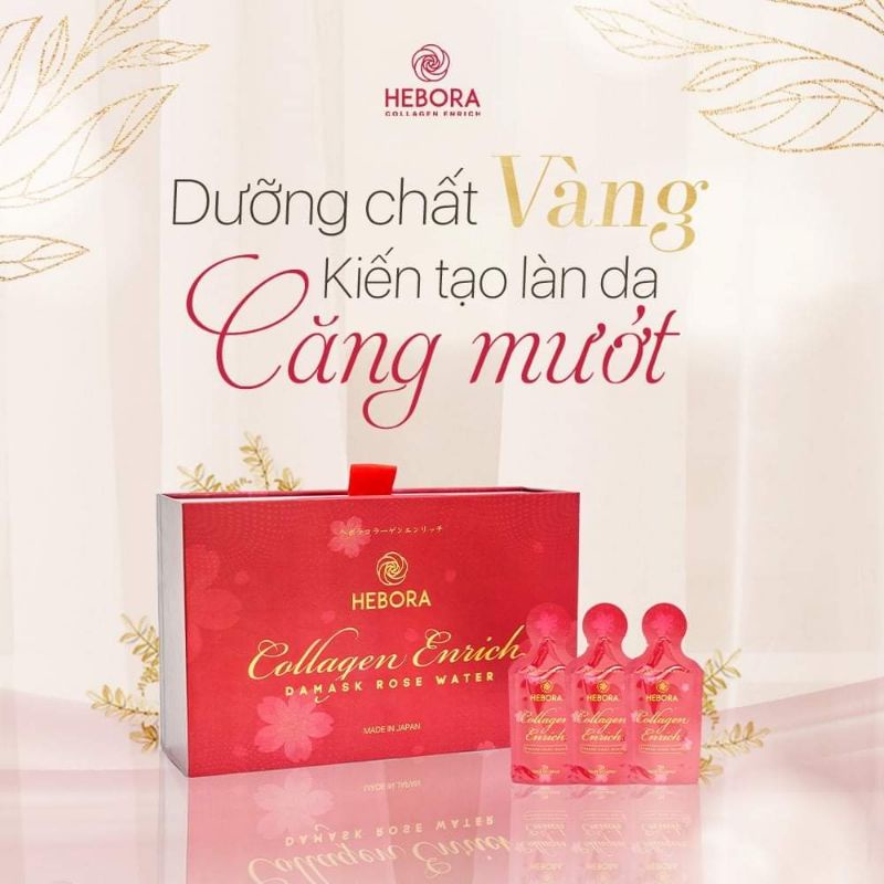 Hebora Collagen Enrich Damask Rose Water (28 gói) | Thế Giới Skin Care