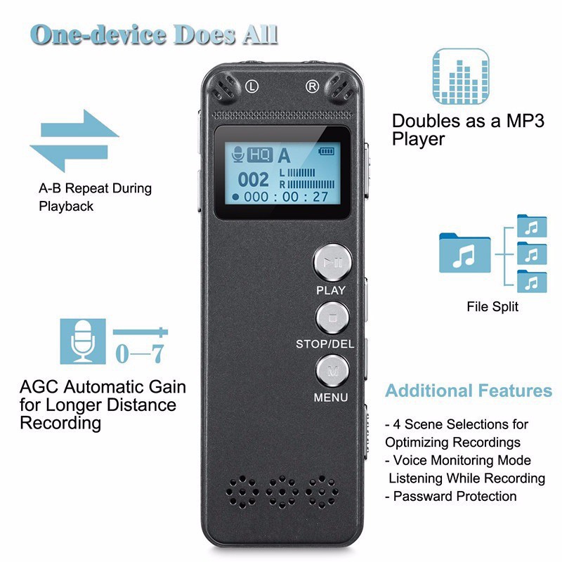 Máy ghi âm Digital Voice Recorder GH-A500 8G