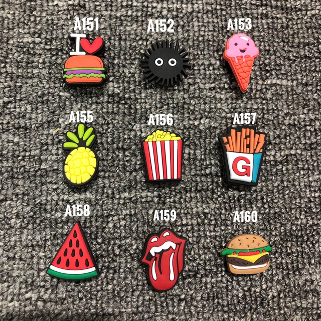 Nút cài dép Jibbitz-charm-icon-sticker Cute (A141-A160).Shop ship từ 10 sản phẩm trở lên