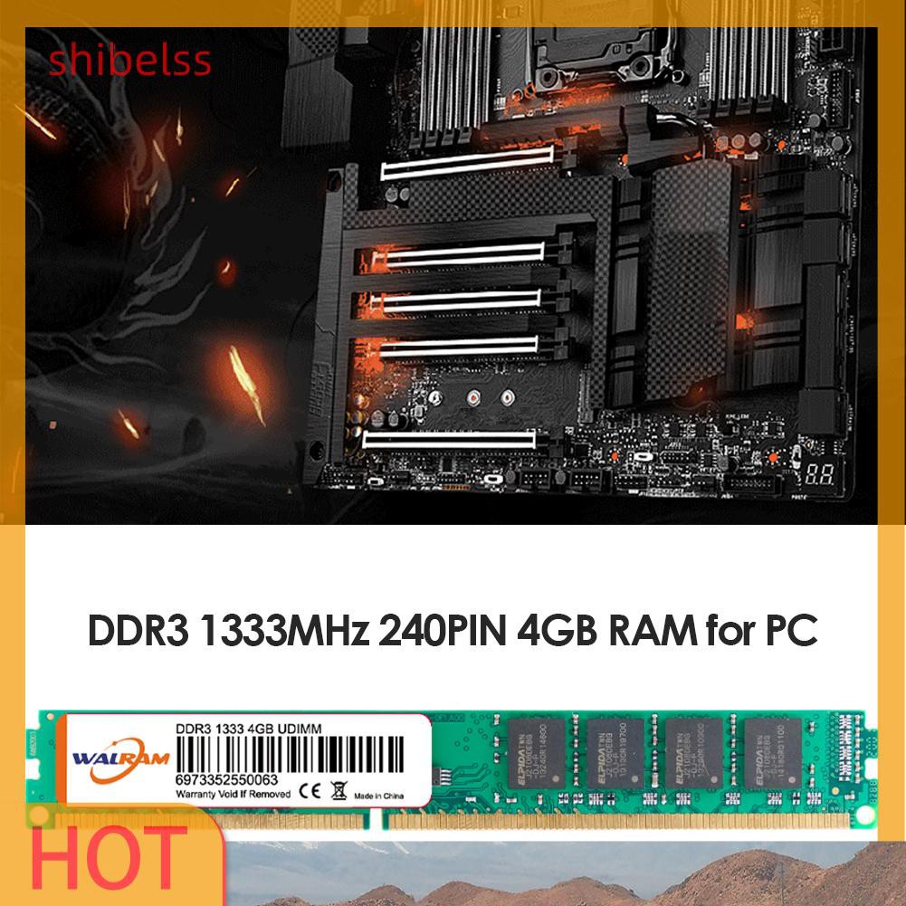 Mô Đun Lưu Trữ Thẻ Nhớ Ram Shibelss 4gb 1333mhz Ddr3 240-pin | BigBuy360 - bigbuy360.vn