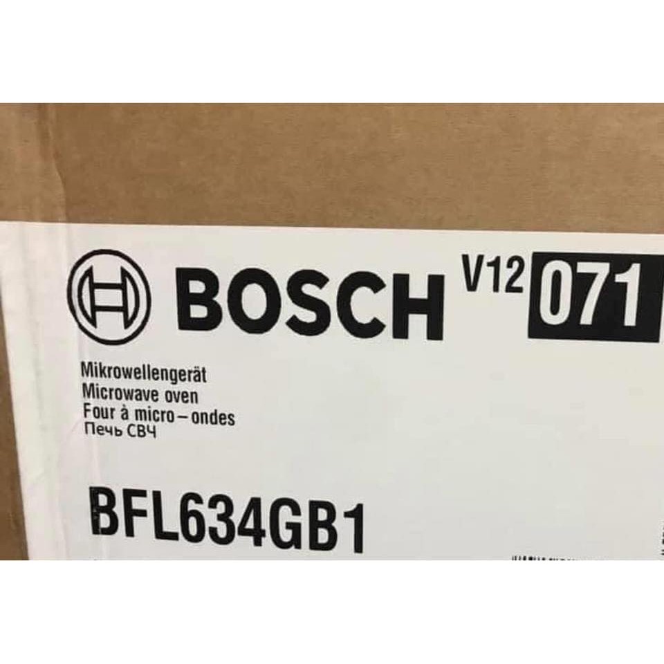 (Hàng Đức) Lò vi sóng âm tủ Bosch BFL634GB1 Serie 8, 900W, 220V