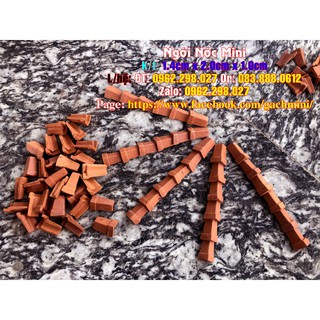 Gạch Mini, Ngói nóc Mini (set 30 viên), xây nhà mini, mô hình tiểu cảnh, trang trí sân vườn