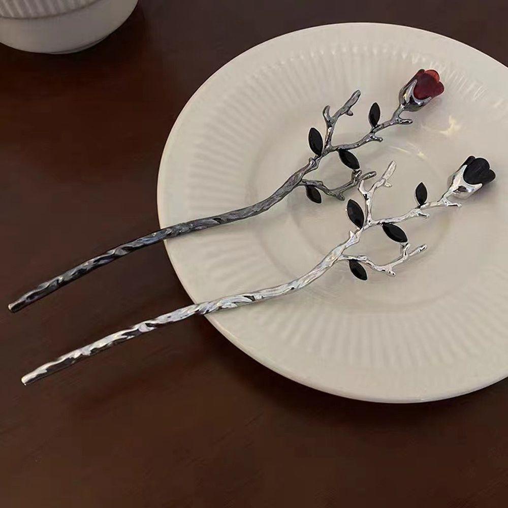 JARRED Trâm Cài Tóc Hình Hoa Hồng Phong Cách Trung Hoa Cổ Điển Cho Nữ