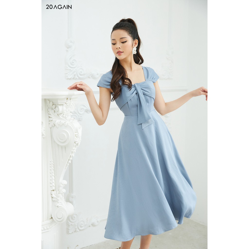 Đầm xòe nơ ngực 20AGAIN DEA1026 | BigBuy360 - bigbuy360.vn