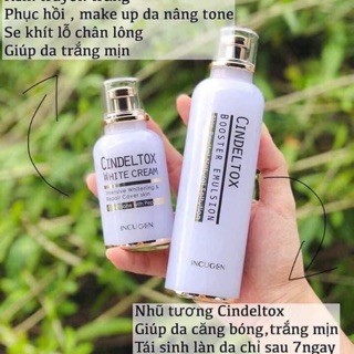 [full] Nhũ tương và kem dưỡng trắng da cindeltox cindel tox