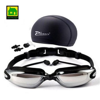 [HOT] Bộ kính bơi tráng gương cao cấp chống dính nước + mũ + bịt tai đẹp nhất