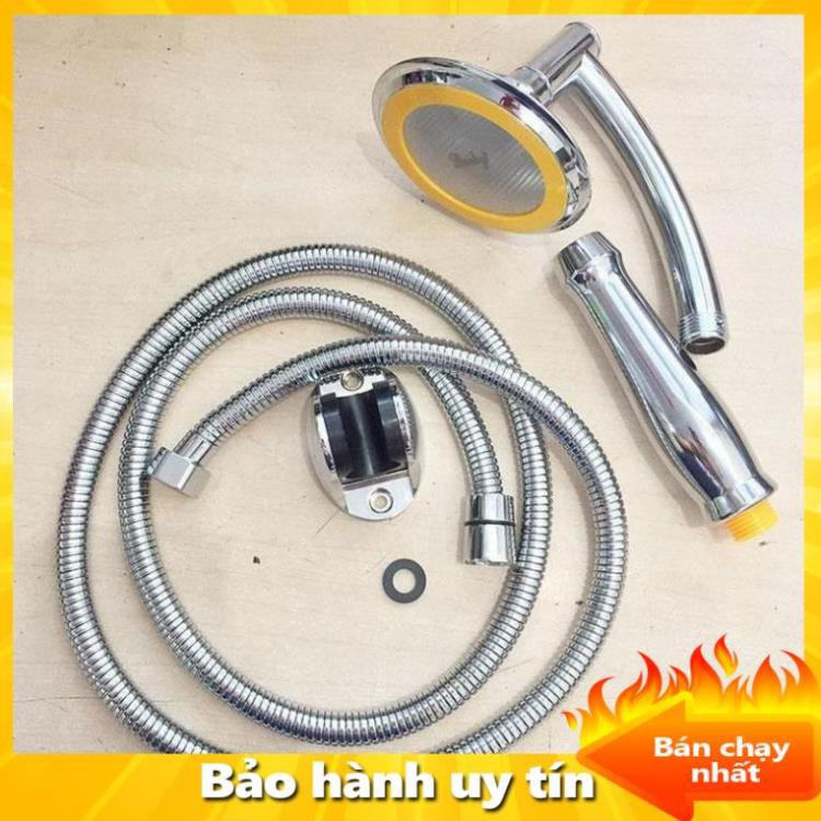 Vòi Sen Tăng Áp INOX Cao Cấp Xoay 360 Độ, Vòi Sen Tăng Áp Bát Lớn- Tăng Áp Lực Nước 300%, Tích Hợp Bộ Lọc Kháng Khuẩn