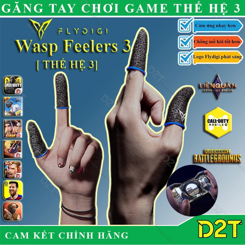 Bao Tay Flydigi Wasp Feelers 3 | Găng tay chơi game PUBG, Liên quân, chống mồ hôi, cực nhạy (Cam Kết Chất Lượng)