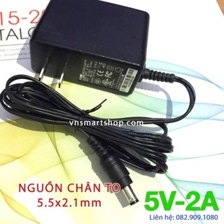 Nguồn 5V 2A chân TO 5.5x2.1 mm adapter chuyên dùng cho tivi box, đầu DVB-T2, sạc máy hút sữa....